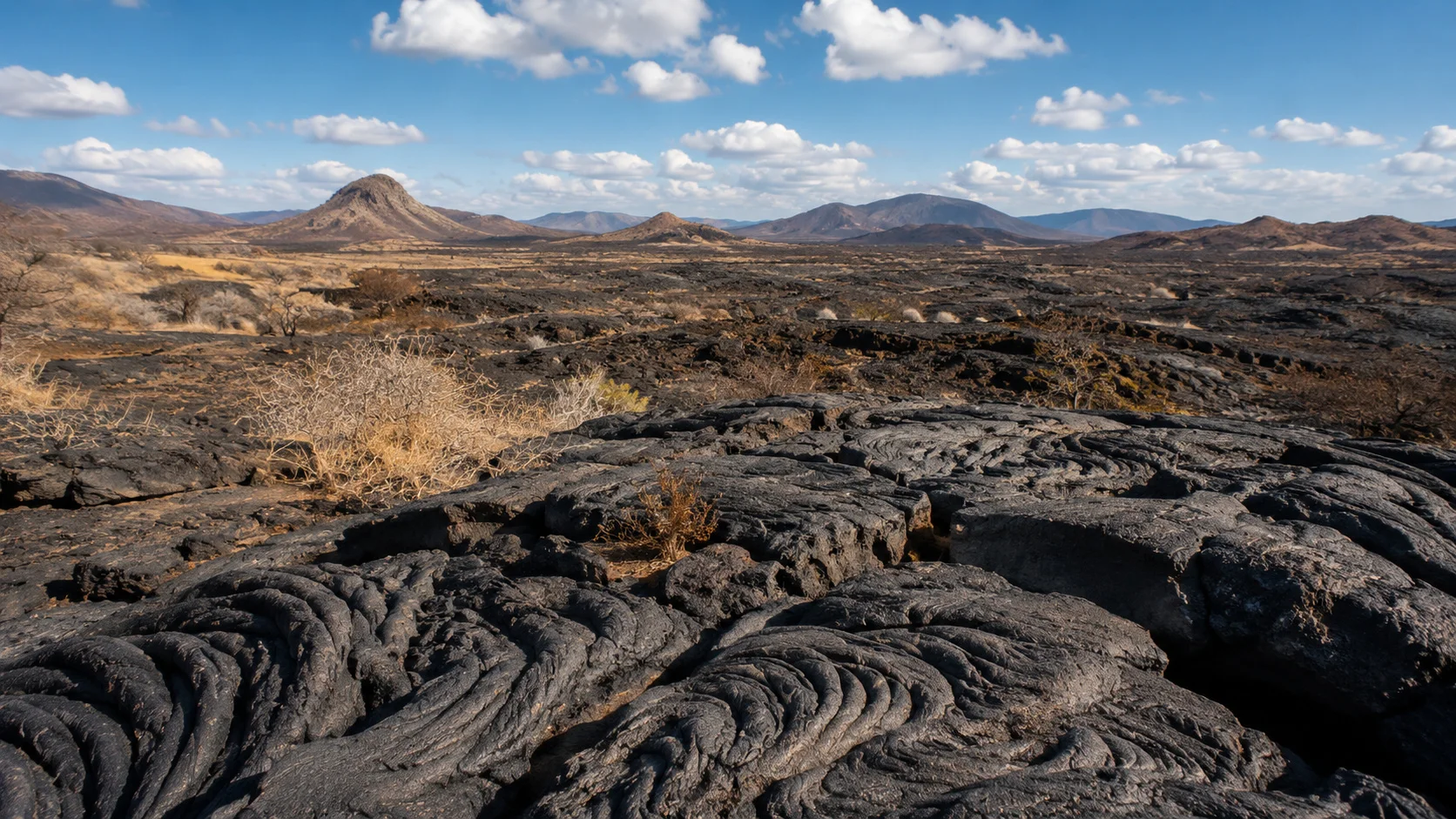 Tsavo lava flow landscape