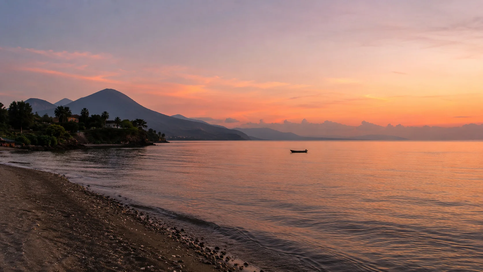 Lake kivu gisenyi shore