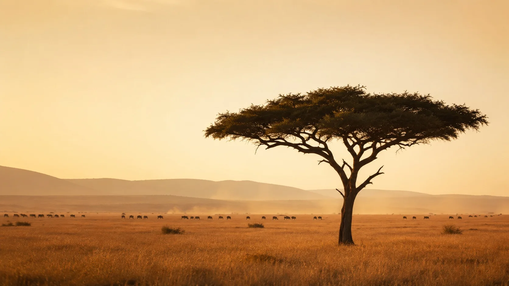 Mara acacia golden hour